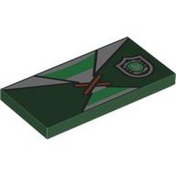 La tenue Serpentard de Drago : pièce BrickLink 87079pb1291, couleur vert foncé, élément LEGO 6445161.
