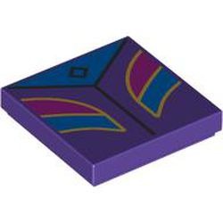 Le torse violet imprimé de Kingsley : pièce BrickLink 3068pb2260, couleur violet foncé, élément LEGO 6445164.