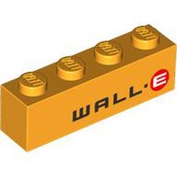 Le nom imprimé sur le corps de WALL•E : pièce BrickLink 3010pb344, couleur orange clair vif, élément LEGO 6430740.