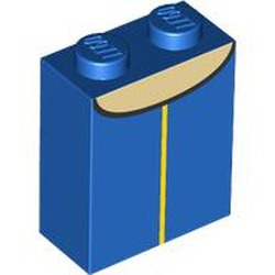 Le corsage de Blanche-Neige : pièce BrickLink 3245cpb230, couleur bleu, élément LEGO 6430680.