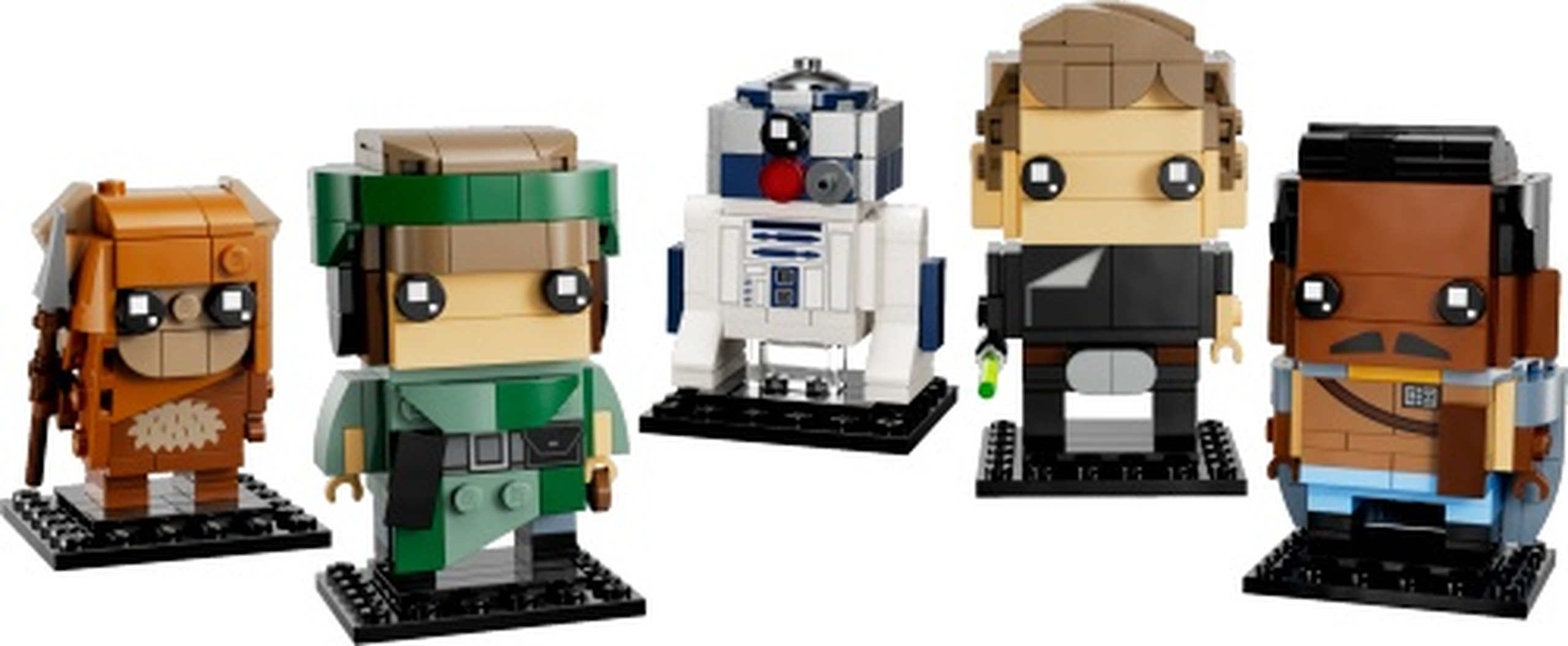 LEGO 40623 Les Héros de la bataille d’Endor : Luke Skywalker, Leia Organa, Lando Calrissian, Wicket et R2-D2 réunissent les héros d’Endor. Le sabre vert de Luke, le poncho de Leia, la tenue de garde de Lando, la capuche orange de Wicket et le dôme argenté de R2-D2 distinguent leurs cinq constructions.