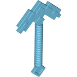 La pioche pixelisée : pièce BrickLink 18789, couleur bleu azur moyen, élément LEGO 6093629.