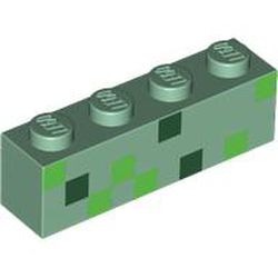Le vêtement imprimé d’Alex : pièce BrickLink 3010pb348, couleur vert sable, élément LEGO 6430681.
