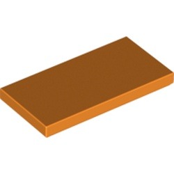 Les grandes tuiles des cheveux : pièce BrickLink 87079, couleur orange, élément LEGO 4648853.