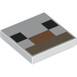 Le museau imprimé du lama : pièce BrickLink 3068pb2221, couleur blanc, élément LEGO 6430682.