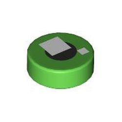 Les yeux verts de Sonic : pièce BrickLink 98138pb355, couleur vert vif, élément LEGO 6455628.