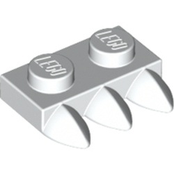 Les pointes blanches du museau : pièce LEGO 15208, couleur blanc, élément 6046381.