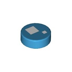 Les yeux azur foncé de Tails : pièce LEGO 98138pb355, couleur azur foncé, élément 6455633.