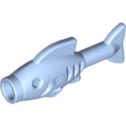 Le poisson bleu clair de Gollum : pièce LEGO 64648, couleur bleu clair vif, élément 6195347.