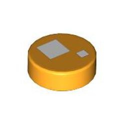 Les yeux orange clair du Balrog : pièce LEGO 98138pb072, couleur orange clair vif, élément 6430992.