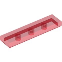 La visière rouge transparente : pièce LEGO 2431, couleur rouge transparent, élément 6390369.