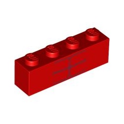 Le torse imprimé de Hulk rouge : pièce LEGO 3010pb362, couleur rouge, élément 6488123.