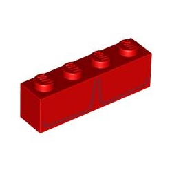 L’abdomen imprimé de Hulk rouge : pièce LEGO 3010pb363, couleur rouge, élément 6488258.