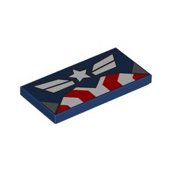 La tenue étoilée de Captain America : pièce LEGO 87079pb1483, couleur bleu foncé, élément 6488257.