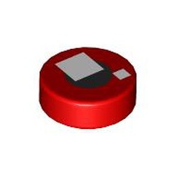 Œil rouge de Shadow, rouge, référence BrickLink 98138pb355, élément LEGO 6471276.