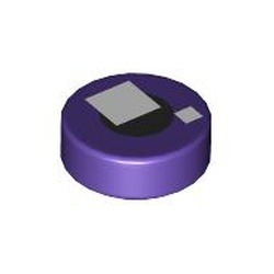Œil violet de Knuckles, violet foncé, référence BrickLink 98138pb355, élément LEGO 6471274.