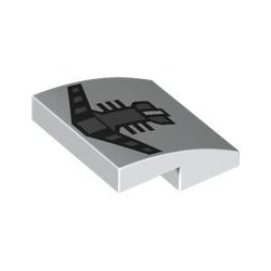 Grille centrale du casque, blanc, référence BrickLink 15068pb559, élément LEGO 6485126.
