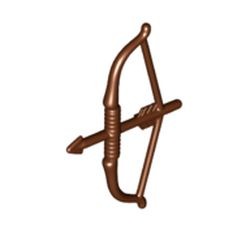 L’arc de Legolas : pièce BrickLink 93231, couleur marron rougeâtre, élément LEGO 6444488.