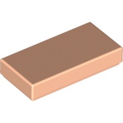 Les petites tuiles nougat clair des oreilles : pièce BrickLink 3069, couleur nougat clair, élément LEGO 6330199.