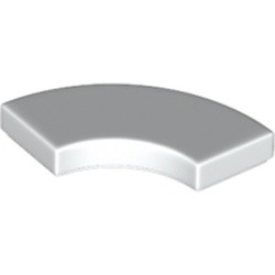 Quart de cercle du casque, blanc, référence BrickLink 27925, élément LEGO 6172674.