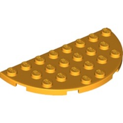 Demi-disque du bord, jaune orangé, référence BrickLink 22888, élément LEGO 6176303.