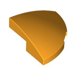 Quart de sphère du chapeau, jaune orangé, référence BrickLink 5852, élément LEGO 6549868.