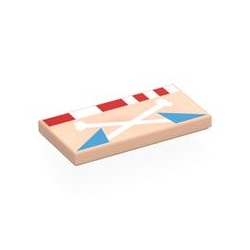 Le bandeau et le haut du visage de Baggy : pièce LEGO 87079pb1550, couleur nougat clair, élément 6536399.