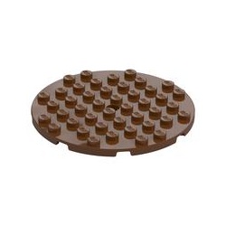 Le bord du chapeau de Woody : pièce LEGO 74611, couleur brun rougeâtre, élément 6409901.