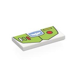 Le plastron imprimé de Buzz l’Éclair : pièce LEGO 87079pb1670, couleur blanc, élément 6617582.
