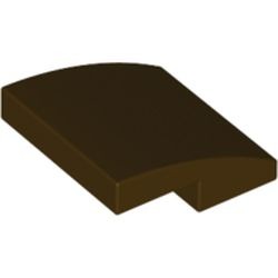 Les courbes marron foncé des cheveux d’Onze : pièce BrickLink 15068, couleur marron foncé, élément LEGO 6047037.