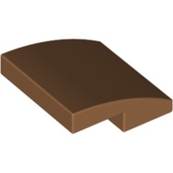 Les courbes marron clair des cheveux de Holly : pièce BrickLink 15068, couleur nougat moyen, élément LEGO 6312473.