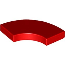 Les angles arrondis rouges du chapeau : pièce BrickLink 27925, couleur rouge, élément LEGO 6310198.