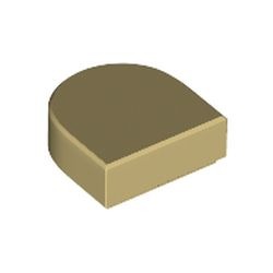 Les demi-cercles tan des oreilles : pièce BrickLink 24246, couleur tan, élément LEGO 6353196.