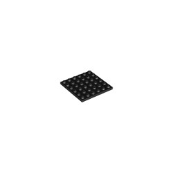 Plaque noire carrée 6 × 6, référence BrickLink 3958.