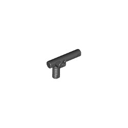 Embout noir à poignée striée, composant du pistolet, référence BrickLink 60849.