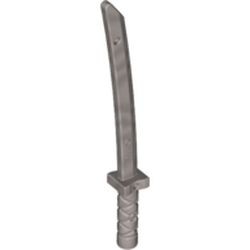 Épée courbe argenté, référence BrickLink 21459, vue LEGO de l’élément 6116593.