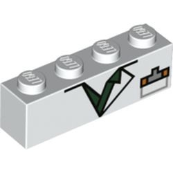 Rendu LEGO — Tenue de Doc Brown, couleur blanc.