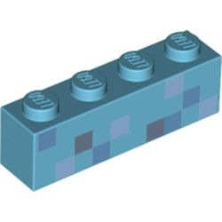 Rendu LEGO — Armure de Steve, couleur bleu azur.