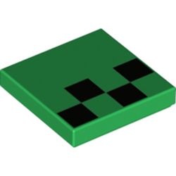 Rendu LEGO — Pied du Creeper, couleur vert.