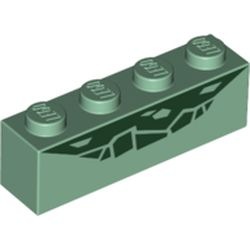 Rendu LEGO — Écailles de Blue, couleur vert sable.