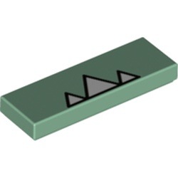 Rendu LEGO — Dents de Blue, couleur vert sable.