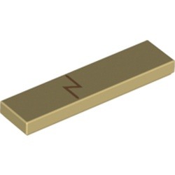 Front imprimé de cicatrice, pièce 2431pb0527 de couleur beige, isolée sur fond blanc.