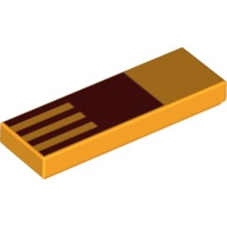 Écharpe imprimée de Gryffondor, pièce 63864pb072 de couleur orange clair vif, isolée sur fond blanc.