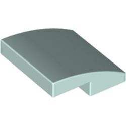 Courbe de la cape, pièce 15068 de couleur aqua clair, isolée sur fond blanc.