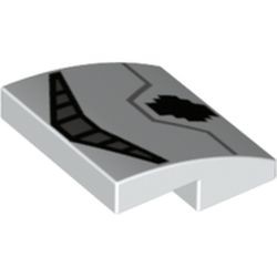 Pièce LEGO masque respiratoire imprimé, couleur blanc, référence BrickLink 15068pb146, élément LEGO 6236615.