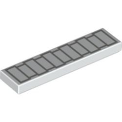 Pièce LEGO ceinture imprimée, couleur blanc, référence BrickLink 2431pb0526, élément LEGO 6236548.