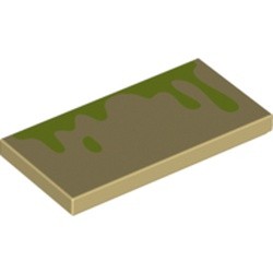Pièce LEGO éclaboussures du front, couleur beige, référence BrickLink 87079pb0496, élément LEGO 6238298.