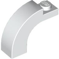 Pièce LEGO arche de la coiffure blanche, couleur blanc, référence BrickLink 6005, élément LEGO 4629913.