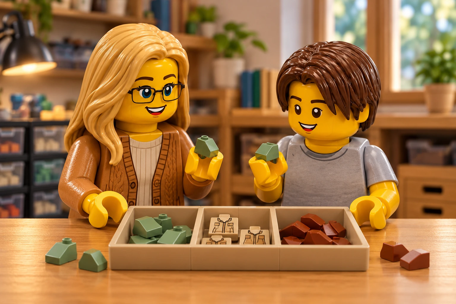 Illustration d’un atelier autour du petit modèle Luke Skywalker & Yoda : observation.