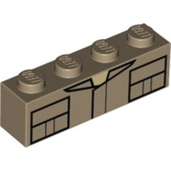 Image LEGO : veste de luke, couleur beige foncé, référence BrickLink 3010pb251, élément LEGO 6247059.